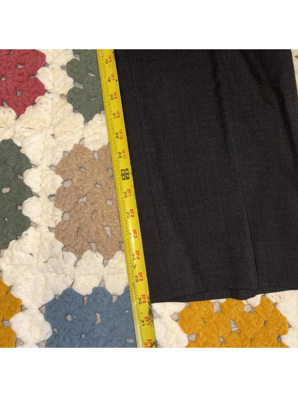 Stafford 100% Worsted Wool $120 Men’s Size 34 x 30 Black Wool Dress Pants Work - Picture 9 of 9